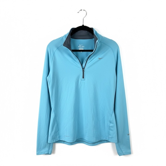 Nike Jackets & Blazers - Nike Dri-FIT Turquoise 1/4 Zip Pullover Women’s Running Athletic Top Medium